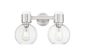 Downtown Urban Two Light Bath Vanity in Brushed Satin Nickel (405|464-2W-SN-G464B-7SDY)