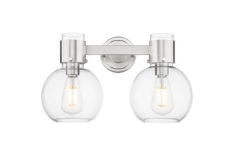 Downtown Urban Two Light Bath Vanity in Satin Nickel (405|464-2W-SN-G464B-7CL)