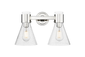 Downtown Urban Two Light Bath Vanity in Polished Nickel (405|464-2W-PN-G464C-7SDY)