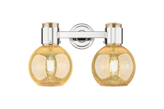 Downtown Urban Two Light Bath Vanity in Polished Nickel (405|464-2W-PN-G464B-7ME)