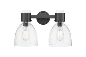 Downtown Urban Two Light Bath Vanity in Matte Black (405|464-2W-BK-G464D-7SDY)