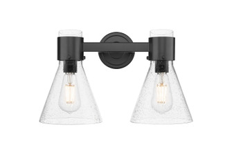Downtown Urban Two Light Bath Vanity in Matte Black (405|464-2W-BK-G464C-7SDY)
