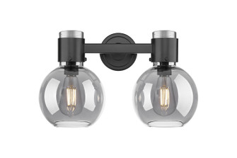 Downtown Urban Two Light Bath Vanity in Matte Black (405|464-2W-BK-G464B-7SM)