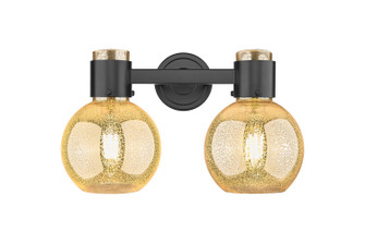 Downtown Urban Two Light Bath Vanity in Matte Black (405|464-2W-BK-G464B-7ME)