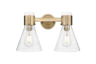 Downtown Urban Two Light Bath Vanity in Brushed Brass (405|464-2W-BB-G464C-7SDY)