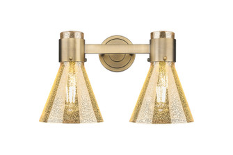 Downtown Urban Two Light Bath Vanity in Brushed Brass (405|464-2W-BB-G464C-7ME)