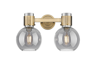 Downtown Urban Two Light Bath Vanity in Brushed Brass (405|464-2W-BB-G464B-7SM)