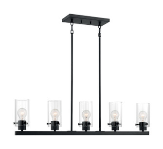 Sommerset Five Light Island Pendant in Matte Black (72|60-7276)