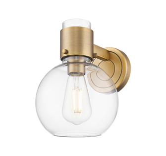 Downtown Urban One Light Wall Sconce in Brushed Brass (405|464-1W-BB-G464B-7CL)