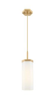 Downtown Urban One Light Pendant in Brushed Brass (405|463-1P-BB-G463-12WH)
