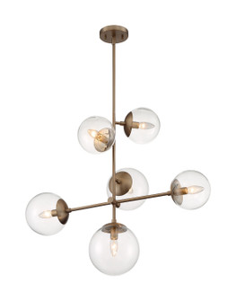 Sky Six Light Pendant in Burnished Brass (72|60-7125)