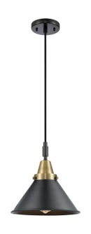 Caden One Light Mini Pendant in Black Antique Brass (405|447-1P-BAB-M10-BK)