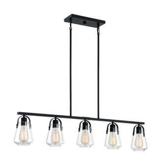 Skybridge Five Light Island Pendant in Matte Black (72|60-7104)