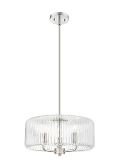 Downtown Urban Three Light Pendant in Brushed Satin Nickel (405|436-3S-SN-G436-16CL)