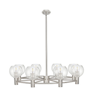 Downtown Urban Eight Light Chandelier in Satin Nickel (405|434-8CR-SN-G124-6)