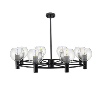 Downtown Urban Eight Light Chandelier in Matte Black (405|434-8CR-BK-G124-6)