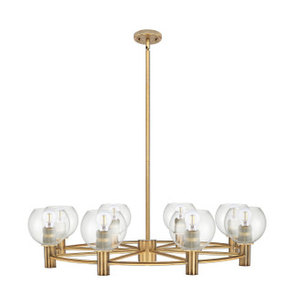 Downtown Urban Eight Light Chandelier in Brushed Brass (405|434-8CR-BB-G122-6)