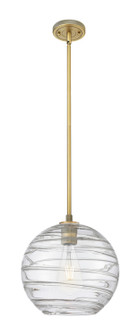 Downtown Urban One Light Pendant in Brushed Brass (405|434-1S-BB-G1213-12CL)