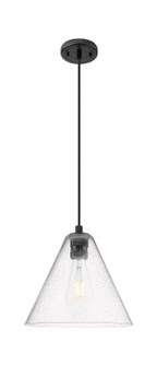 Downtown Urban One Light Pendant in Matte Black (405|434-1P-BK-GBC-124)