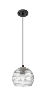 Downtown Urban One Light Pendant in Matte Black (405|434-1P-BK-G1213-8CL)