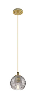 Downtown Urban One Light Pendant in Brushed Brass (405|434-1P-BB-G1213-6SM)