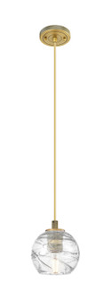 Downtown Urban One Light Pendant in Brushed Brass (405|434-1P-BB-G1213-6CL)