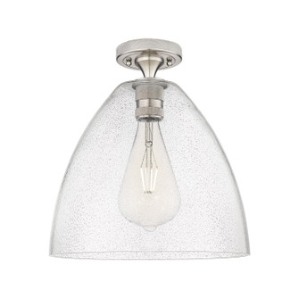 Downtown Urban One Light Flush Mount in Satin Nickel (405|434-1F-SN-GBD-124)