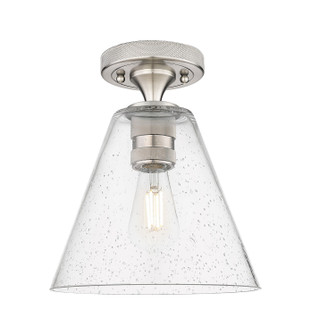 Downtown Urban One Light Flush Mount in Satin Nickel (405|434-1F-SN-GBC-84)