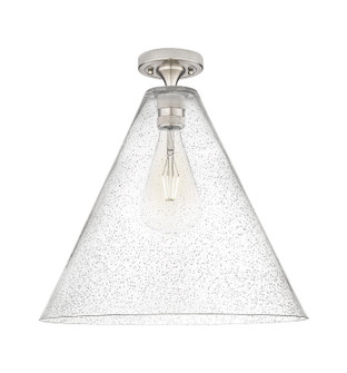 Downtown Urban One Light Flush Mount in Satin Nickel (405|434-1F-SN-GBC-164)
