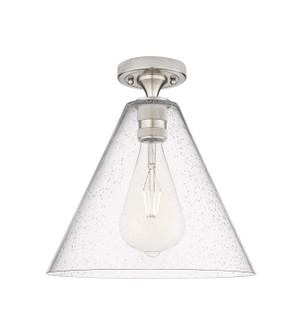 Downtown Urban One Light Flush Mount in Satin Nickel (405|434-1F-SN-GBC-124)