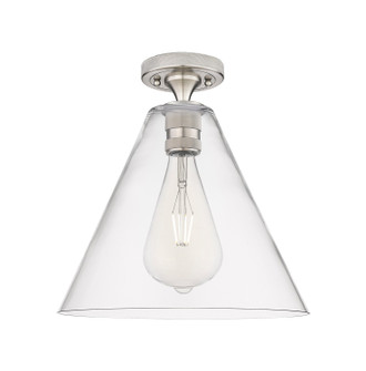 Downtown Urban One Light Flush Mount in Satin Nickel (405|434-1F-SN-GBC-122)