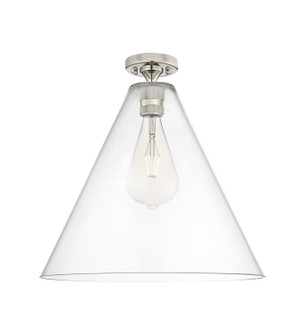 Downtown Urban One Light Flush Mount in Polished Nickel (405|434-1F-PN-GBC-162)