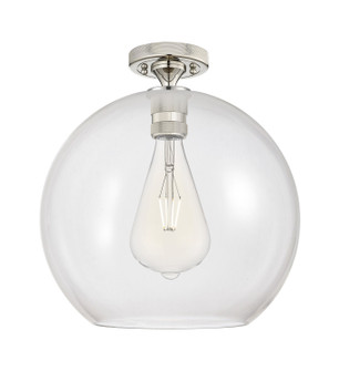 Downtown Urban One Light Flush Mount in Polished Nickel (405|434-1F-PN-G122-12)