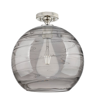 Downtown Urban One Light Flush Mount in Polished Nickel (405|434-1F-PN-G1213-12SM)