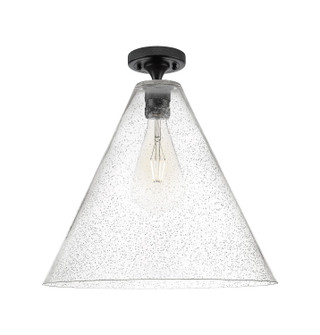 Downtown Urban One Light Flush Mount in Matte Black (405|434-1F-BK-GBC-164)