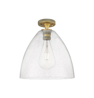 Downtown Urban One Light Flush Mount in Brushed Brass (405|434-1F-BB-GBD-124)