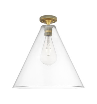 Downtown Urban One Light Flush Mount in Brushed Brass (405|434-1F-BB-GBC-162)