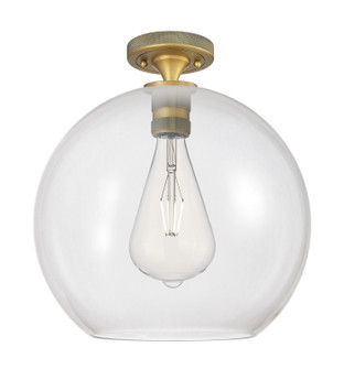 Downtown Urban One Light Flush Mount in Brushed Brass (405|434-1F-BB-G122-12)