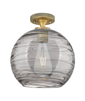 Downtown Urban One Light Flush Mount in Brushed Brass (405|434-1F-BB-G1213-10SM)