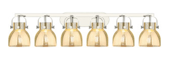 Downtown Urban Six Light Bath Vanity in Polished Nickel (405|423-6W-PN-G412-6ME)