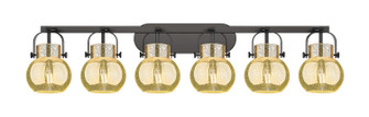 Downtown Urban Six Light Bath Vanity in Matte Black (405|423-6W-BK-G410-6ME)