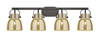 Downtown Urban Four Light Bath Vanity in Matte Black (405|423-4W-BK-G412-6ME)