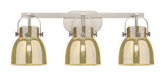 Downtown Urban Three Light Bath Vanity in Satin Nickel (405|423-3W-SN-G412-6ME)