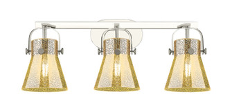 Downtown Urban Three Light Bath Vanity in Polished Nickel (405|423-3W-PN-G411-6ME)