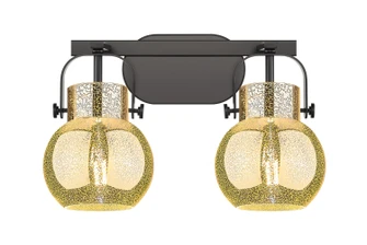 Downtown Urban Two Light Bath Vanity in Matte Black (405|423-2W-BK-G410-6ME)