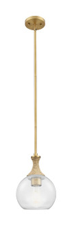 Ballston One Light Mini Pendant in Brushed Brass (405|415-1SR-BB-G122-8)