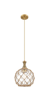 Ballston One Light Mini Pendant in Brushed Brass (405|415-1S-BB-G122-10RB)