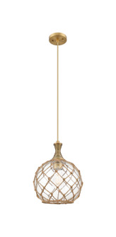 Ballston One Light Mini Pendant in Brushed Brass (405|415-1P-BB-G122-10RB)