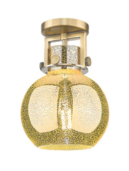 Downtown Urban One Light Semi-Flush Mount in Brushed Brass (405|411-1F-BB-G410-8ME)