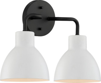 Sloan Two Light Vanity in Matte Black / Matte White (72|60-6785)